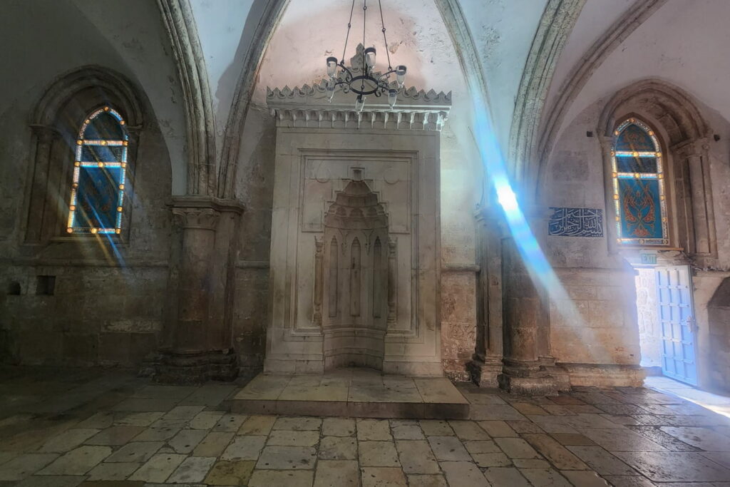Muslim mihrab at the room of the last supper