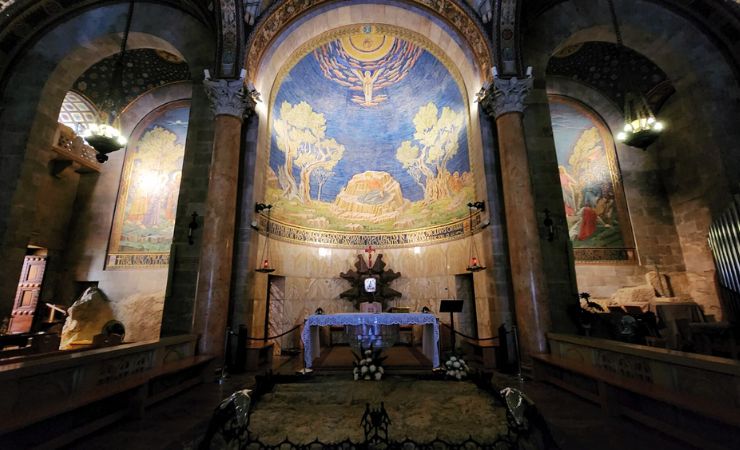 The rock in the Church of All Nations