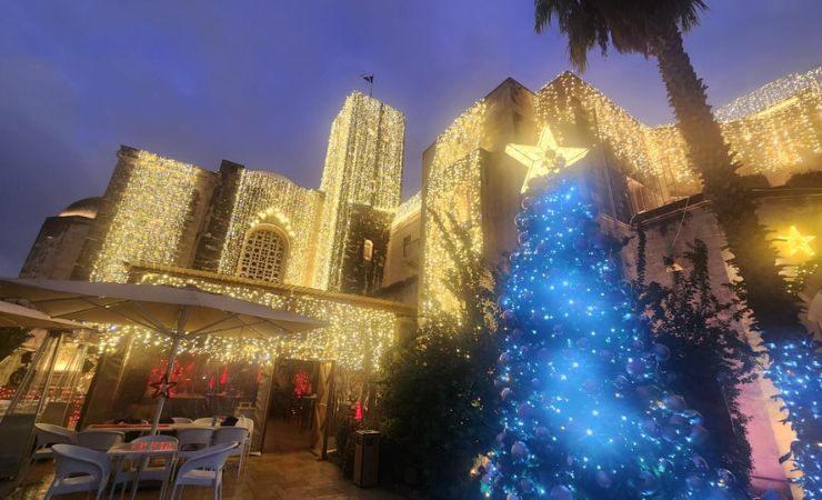 St. Andrews Church Jerusalem during Christmas