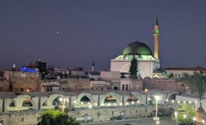 Al Jazzar Mosque Acco at night 2026